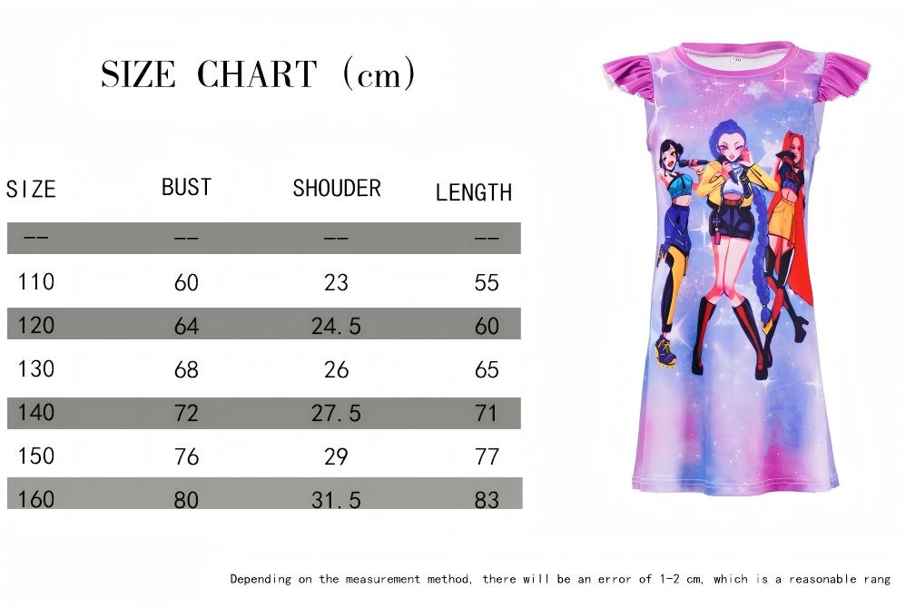 KPop Demon Hunters Group Cosplay Dress – Demon Hunters Idol Stage Performance Costume for Girls
