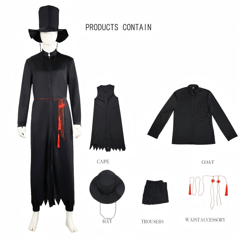 KPop Demon Hunters Saja Boys Cosplay Costume – Dark Stage Performance Outfit