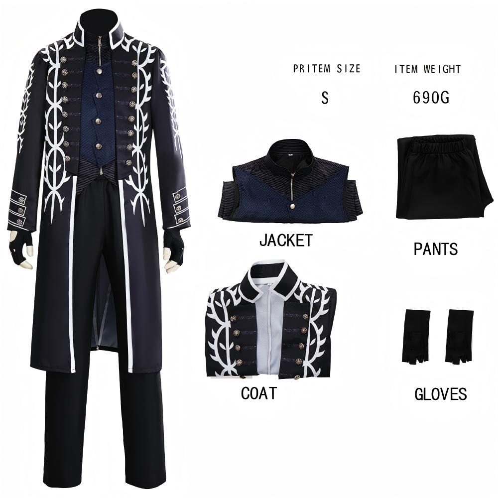 Devil May Cry Dante Cosplay Costume – Demon Hunter Long Coat Outfit for Halloween & Stage Performance