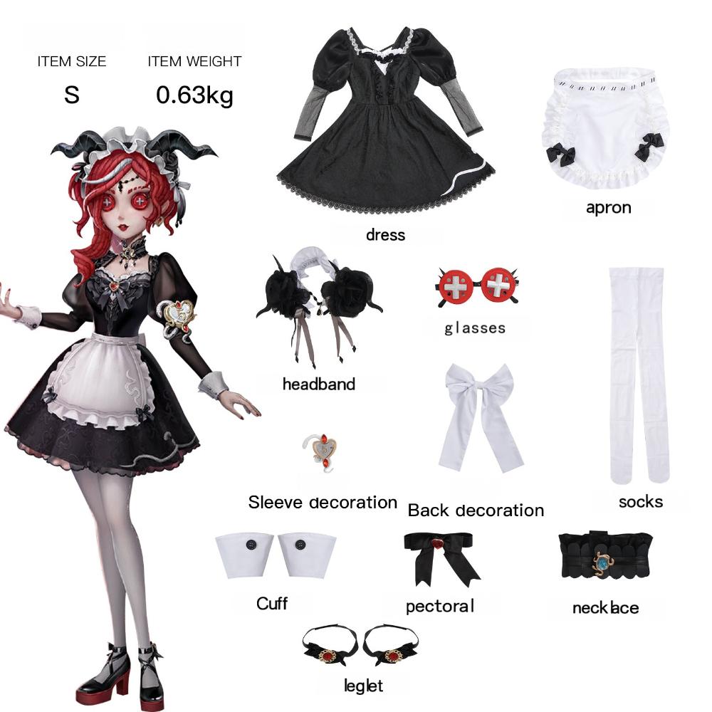 Anime Gothic Maid Cosplay Costume for Women – Black Lolita Dress