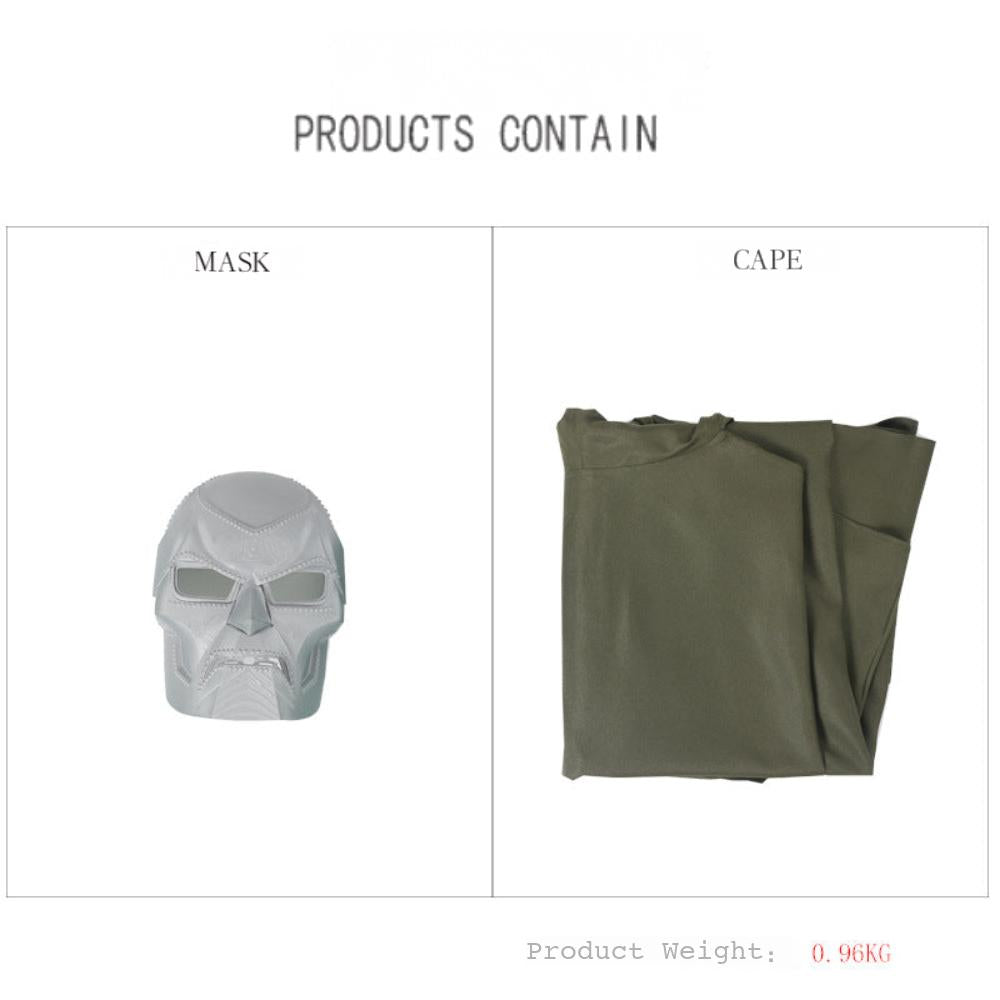 Halloween costume cosplay, Doctor Doom style long green cape inspired by Marvel